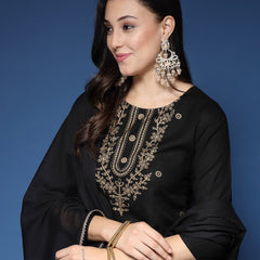 Embroidery Straight Kurta Set