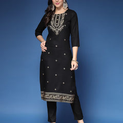 Embroidery Straight Kurta Set