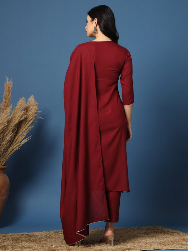 Embroidery Straight Kurta Set