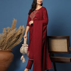Embroidery Straight Kurta Set