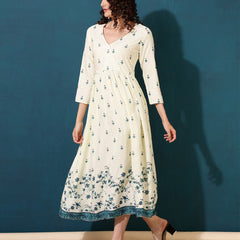 Women Floral Fit And Flare Dress