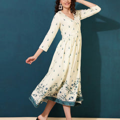 Women Floral Fit And Flare Dress