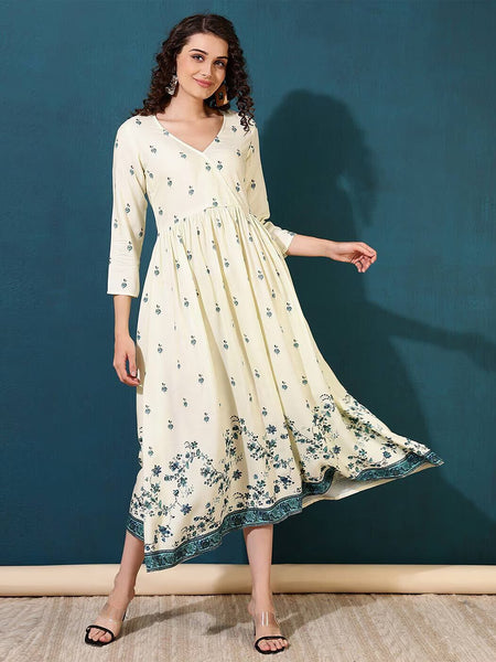 Women Floral Fit And Flare Dress