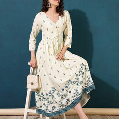 Women Floral Fit And Flare Dress