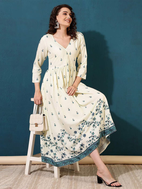 Women Floral Fit And Flare Dress