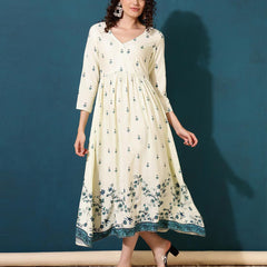Women Floral Fit And Flare Dress
