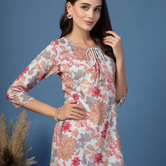 Women Floral Straight Kurta