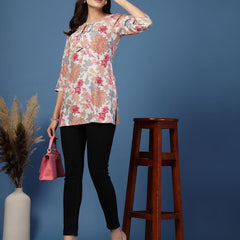 Women Floral Straight Kurta