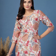 Women Floral Straight Kurta