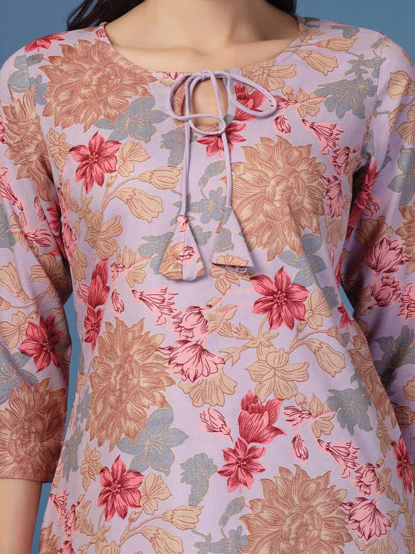 Women Floral Straight Kurta