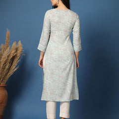 Women Floral Straight Kurta