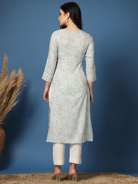 Women Floral Straight Kurta