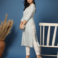 Women Floral Straight Kurta