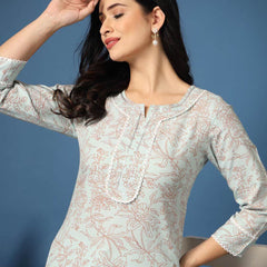 Women Floral Straight Kurta