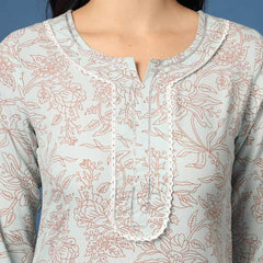 Women Floral Straight Kurta