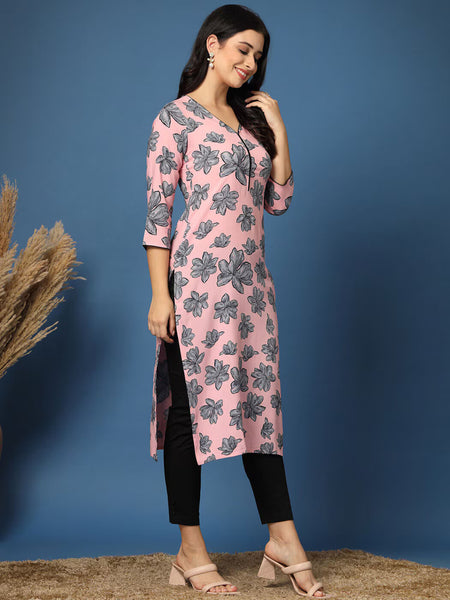 Women Floral Straight Kurta