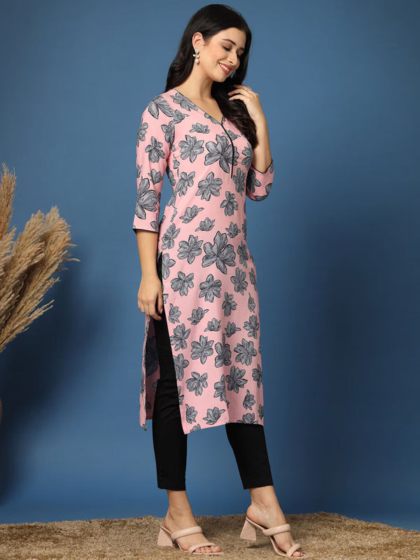 Women Floral Straight Kurta