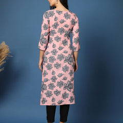 Women Floral Straight Kurta