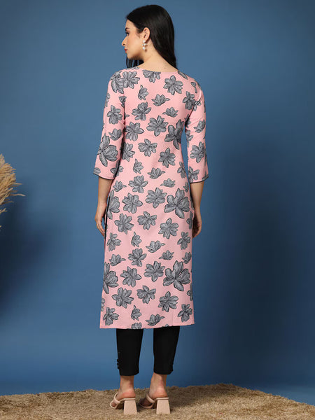 Women Floral Straight Kurta