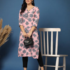 Women Floral Straight Kurta
