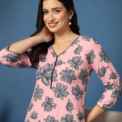 Women Floral Straight Kurta