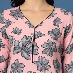 Women Floral Straight Kurta