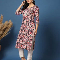 Women Floral Straight Kurta