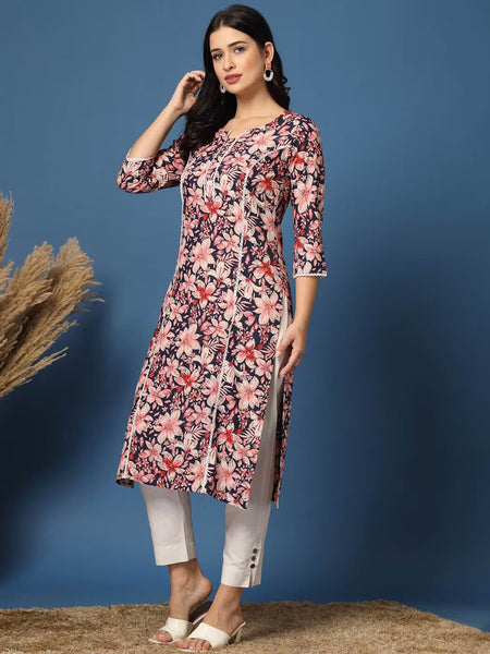 Women Floral Straight Kurta