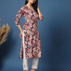 Women Floral Straight Kurta