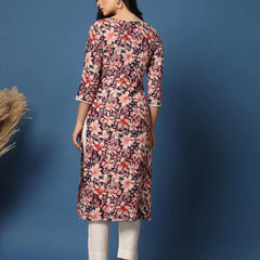 Women Floral Straight Kurta