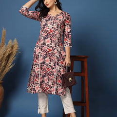 Women Floral Straight Kurta