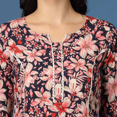 Women Floral Straight Kurta