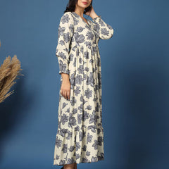 Women Floral Print Fit & Flare Dress