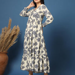 Women Floral Print Fit & Flare Dress