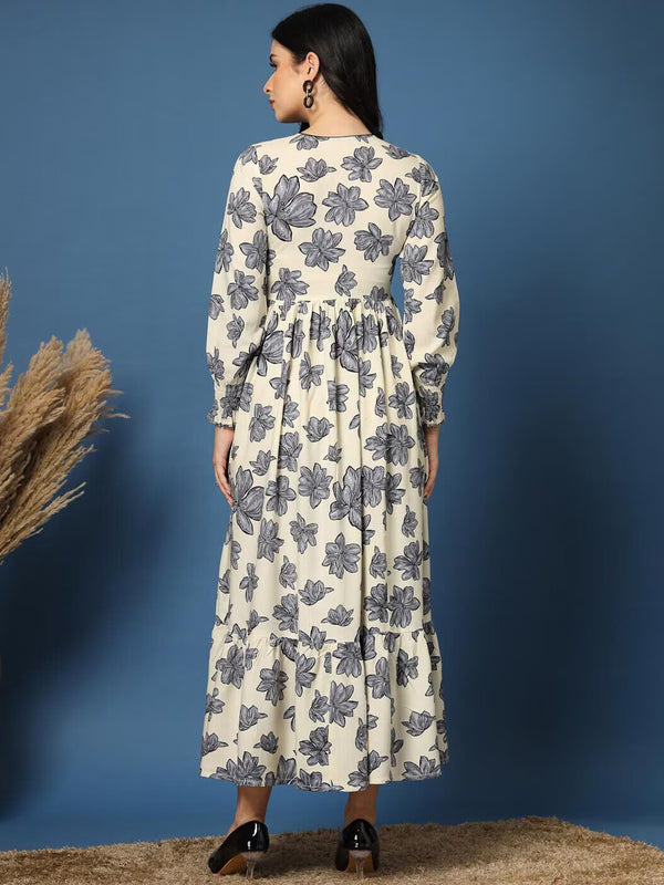 Women Floral Print Fit & Flare Dress