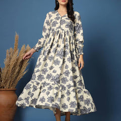 Women Floral Print Fit & Flare Dress
