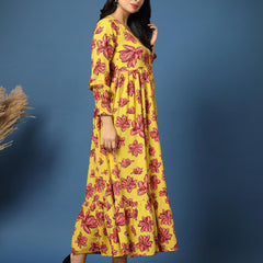 Women Floral Print Fit & Flare Dress
