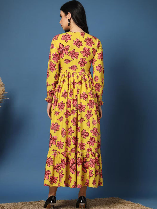 Women Floral Print Fit & Flare Dress