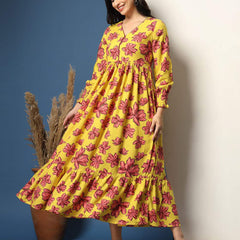 Women Floral Print Fit & Flare Dress