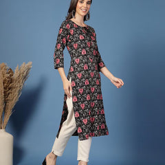 Women Floral Straight Kurta
