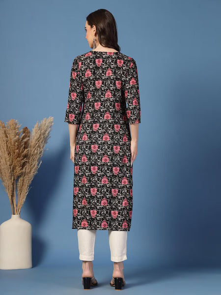 Women Floral Straight Kurta