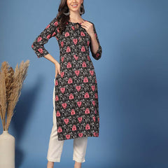 Women Floral Straight Kurta