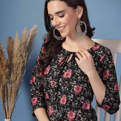Women Floral Straight Kurta