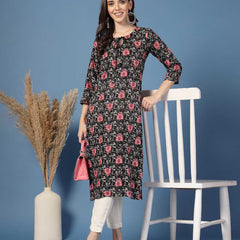 Women Floral Straight Kurta