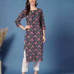 Women Floral Straight Kurta