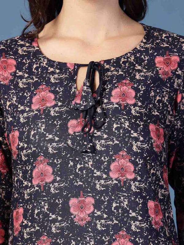 Women Floral Straight Kurta