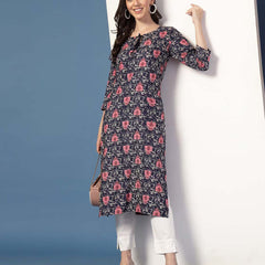 Women Floral Straight Kurta