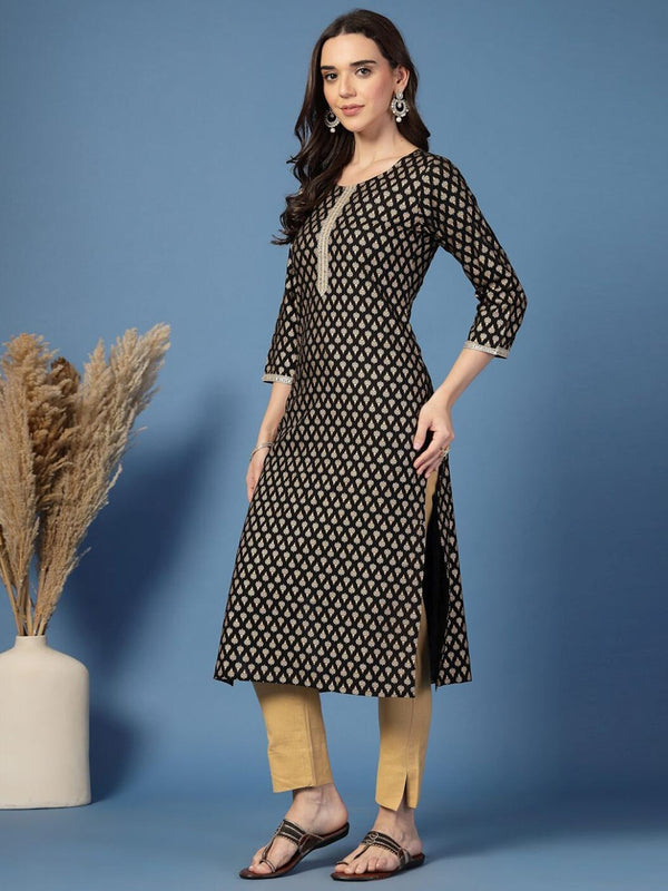 Women Floral Straight Kurta