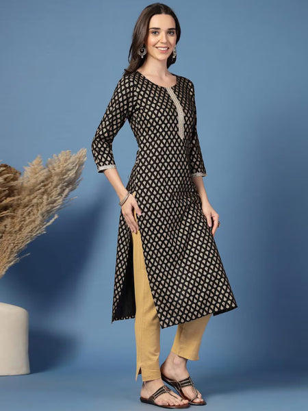 Women Floral Straight Kurta