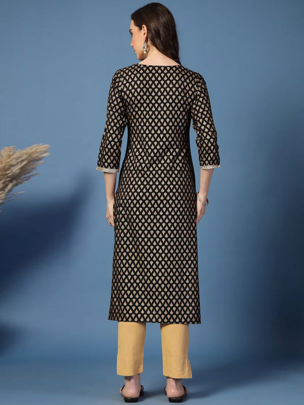 Women Floral Straight Kurta